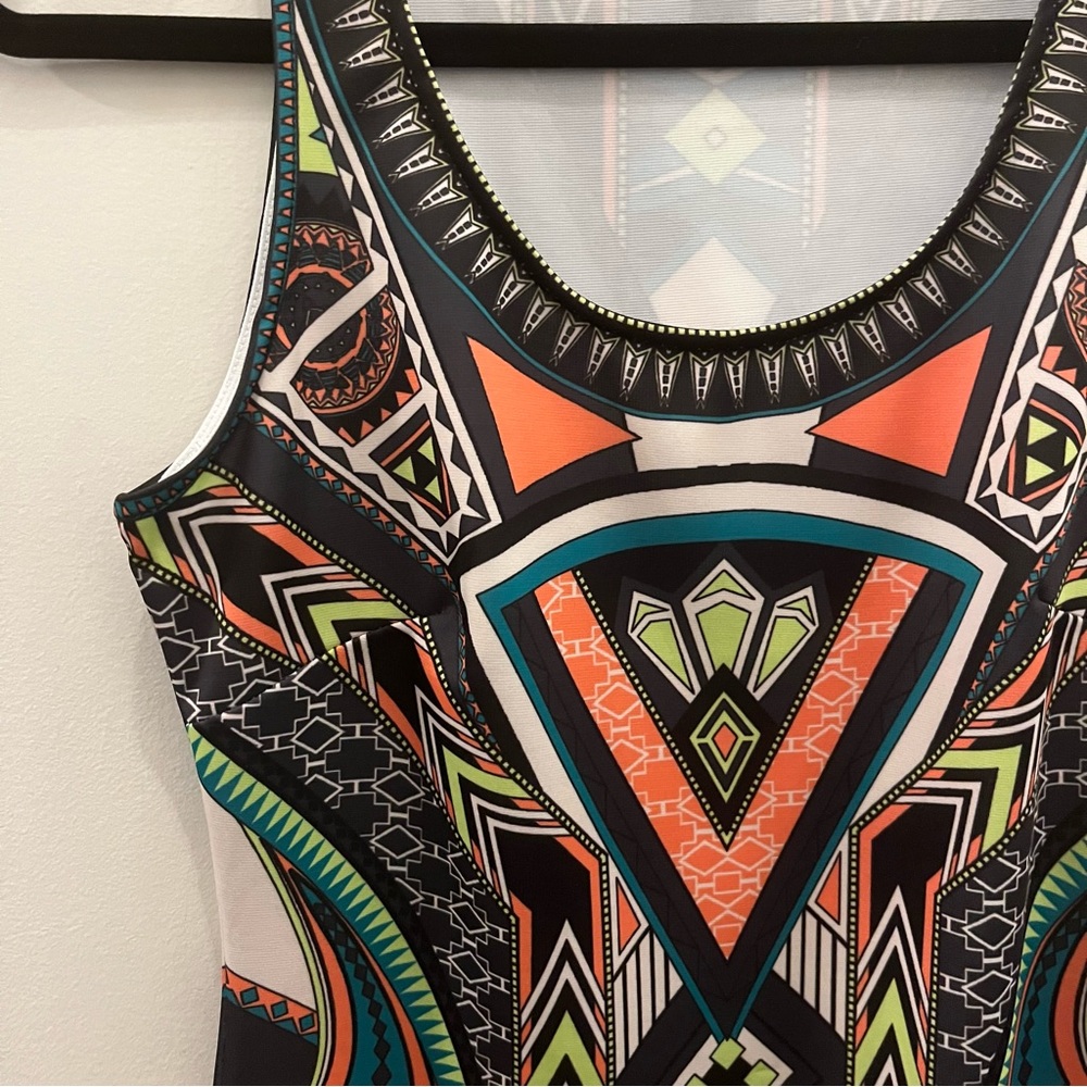 Printed Bodycon Mini Dress (Small) - Picture 3 of 7